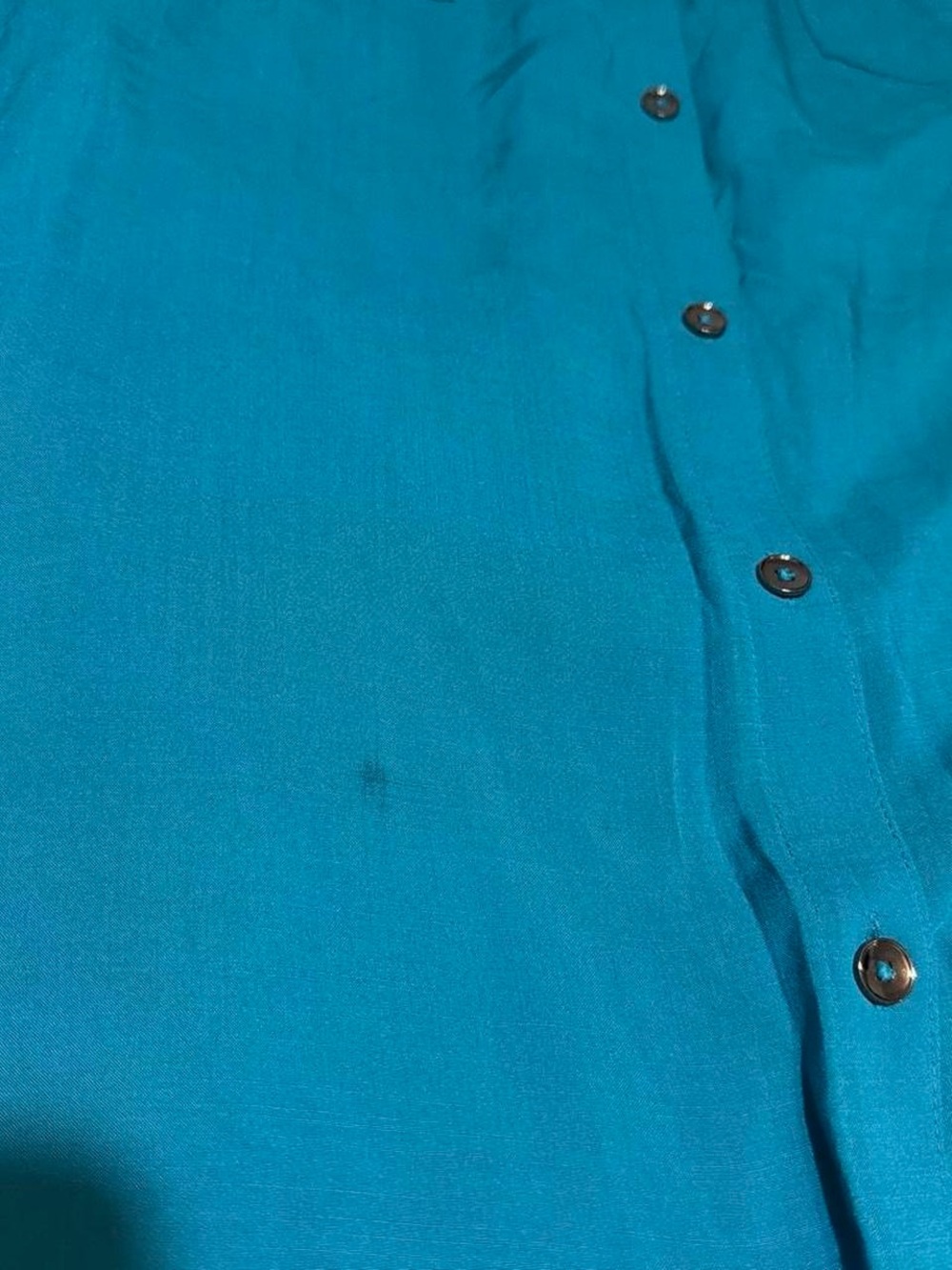 Jones New York Teal Longline Button-Up Blouse XL - Picture 7 of 7